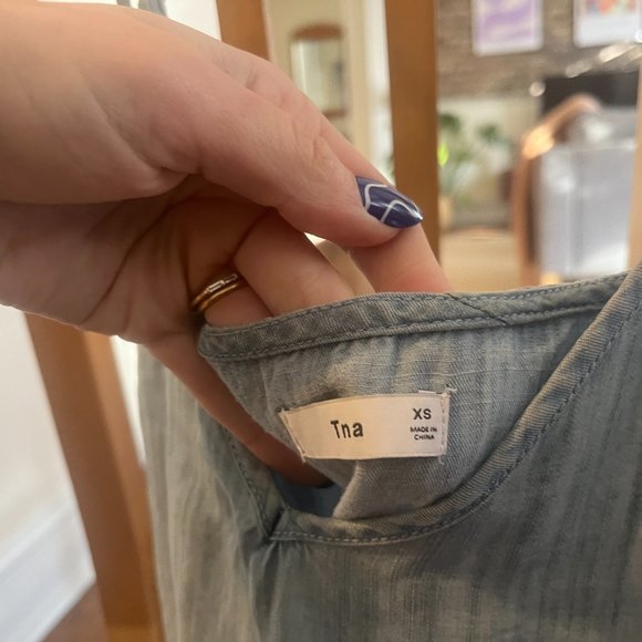 Aritzia TNA Tencel Jean Mini Dress XS - Picture 6 of 6
